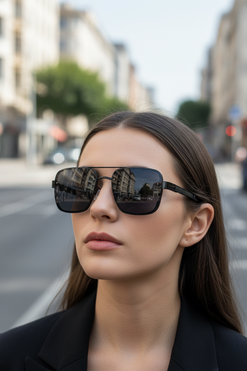 SKYDOM – Classic Aviator Sunglasses with UV400 Protection and Metal Frame