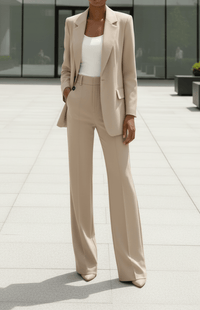VOGUEELITE – Sophisticated Women's Suit Set Tailored Blazer and Trouser for Office