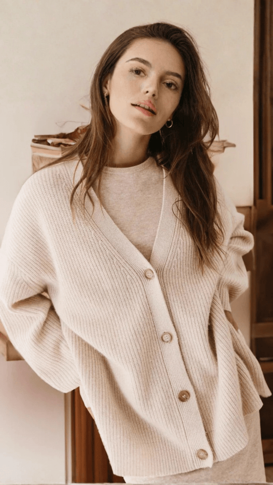 SERAVÉL - Oversized Ribbed Cardigan