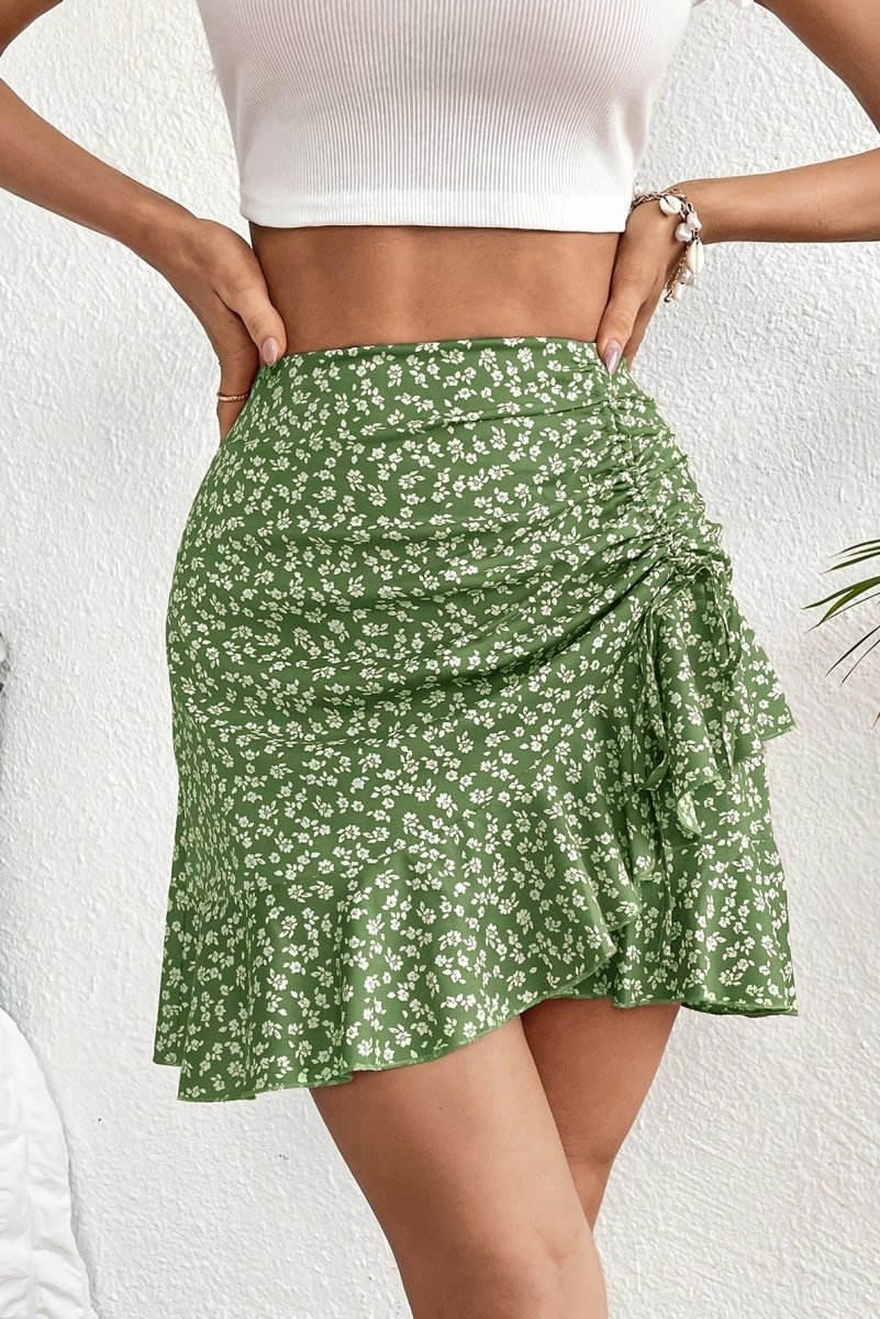 Odessa – Sleek Ruffled Hem Skirt with Minimalist Profile