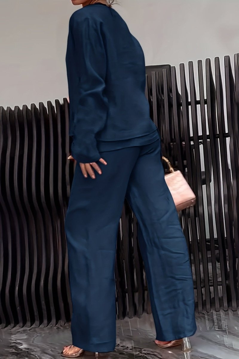 DELANCEY – Women’s Minimal Linen Solid Color Ensemble Set