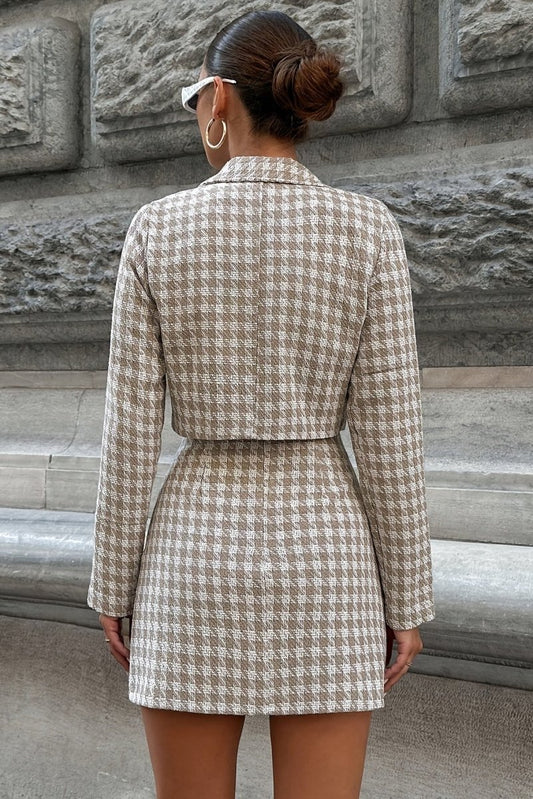 Katherine – Structured Houndstooth Mini Set