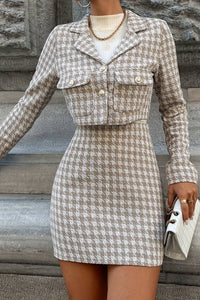Katherine – Structured Houndstooth Mini Set