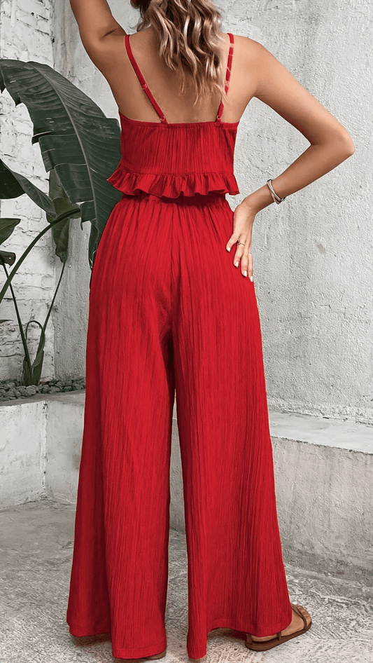 AZURÉA - Tie Front Pants Set