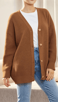 SERAVÉL - Oversized Ribbed Cardigan