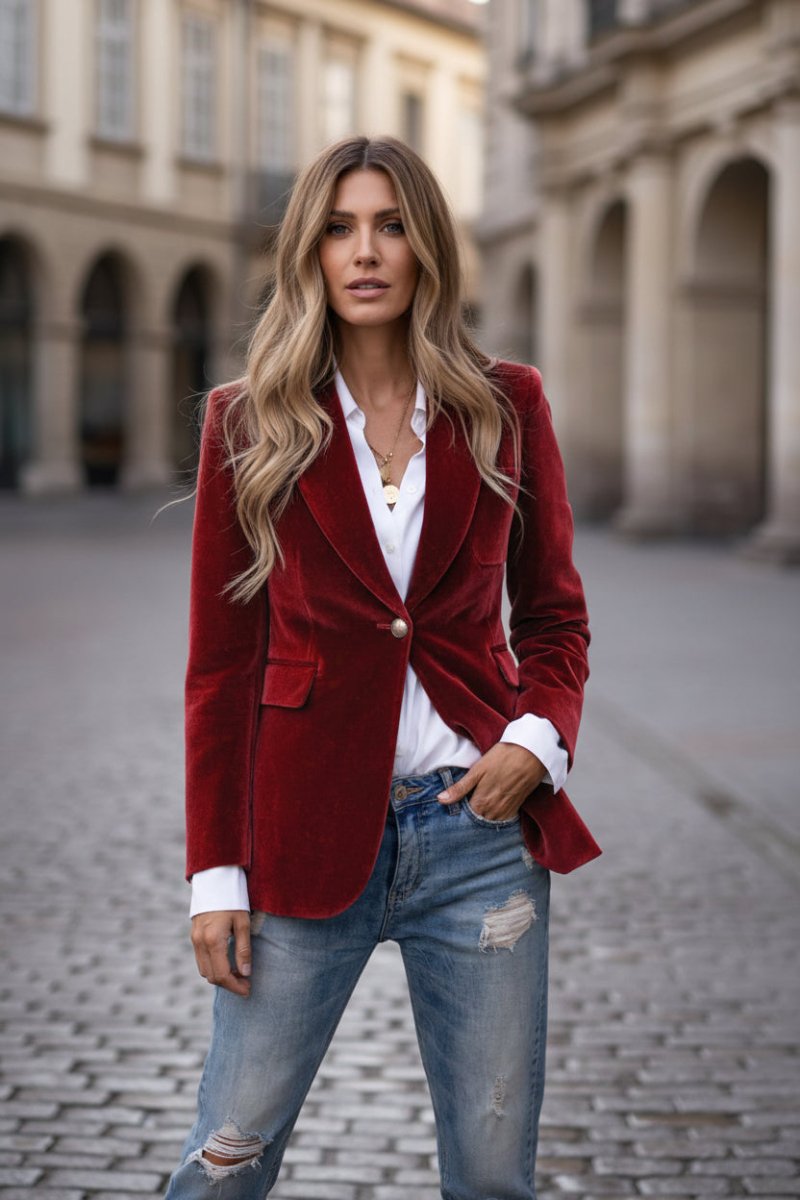 ELOURA – Classic Button-Up Casual Blazer for Timeless Everyday Style