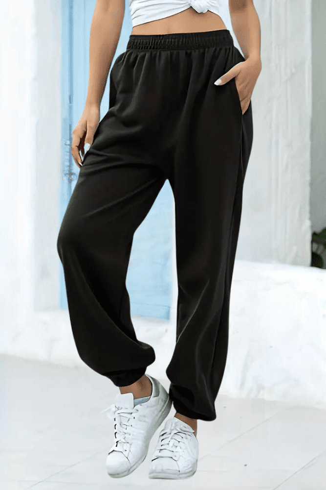 ActiveWear - High-Rise Joggers with Flexible Waistband and Pockets 12