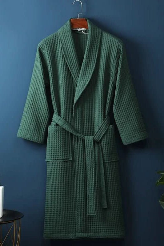WAFFLÉA – Unisex Bathrobe with Breathable Waffle Texture for Everyday Comfort