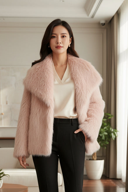 Anna - Women's Relaxed Fit Faux Fur Jacket for Chic Everyday Elegance 7