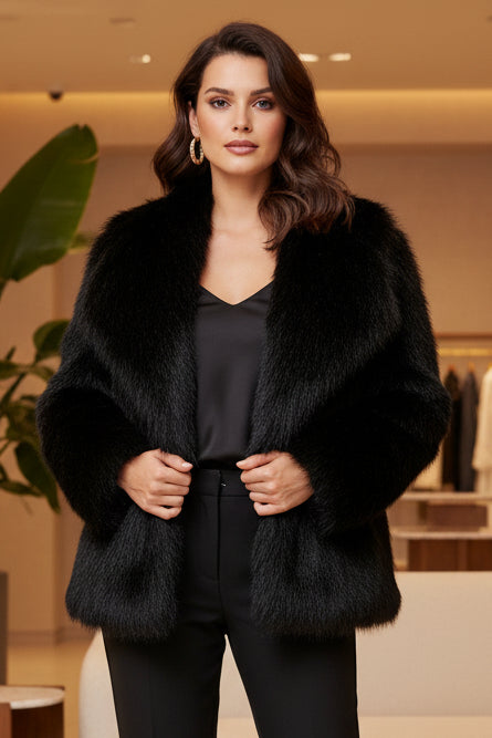 Anna - Women's Relaxed Fit Faux Fur Jacket for Chic Everyday Elegance 9