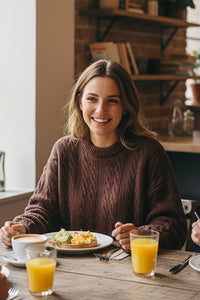 ARYANIE – Women’s Cable-Knit Sweater with Relaxed Fit