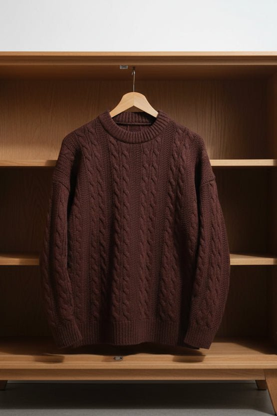 ARYANIE – Women’s Cable-Knit Sweater with Relaxed Fit