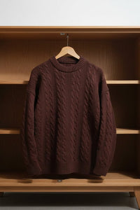 ARYANIE – Women’s Cable-Knit Sweater with Relaxed Fit