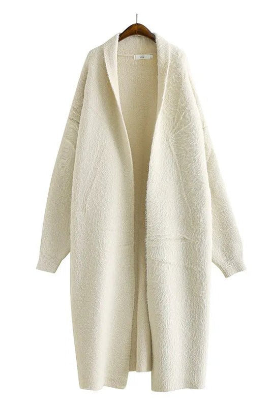 Arlena - Hooded Longline Knit Cardigan