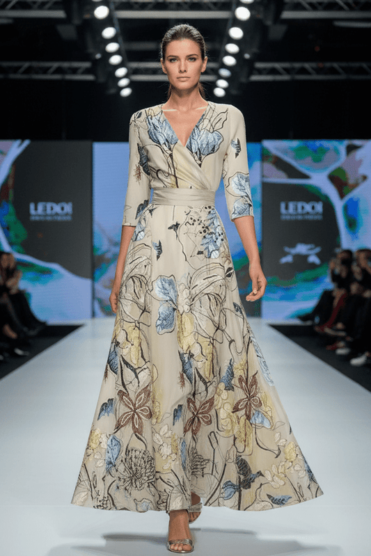 VOGUEFLORA – Elegant Floral Summer Dress for Women Timeless Style and Comfort