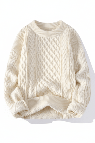 NORDLYN – Casual Women’s Textured Knit Crewneck Sweater