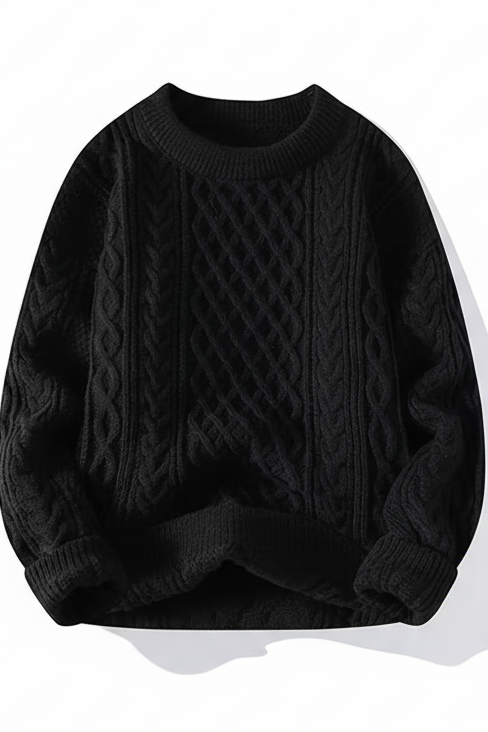 Carmen Women's Textured Knit Sweater - Classic Crewneck for Spring Style 1