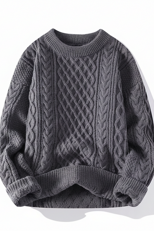 Carmen Women's Textured Knit Sweater - Classic Crewneck for Spring Style 3