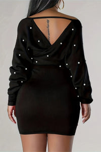 Celeste - Elegant Long Sleeve Off-Shoulder Bodycon Dress 1