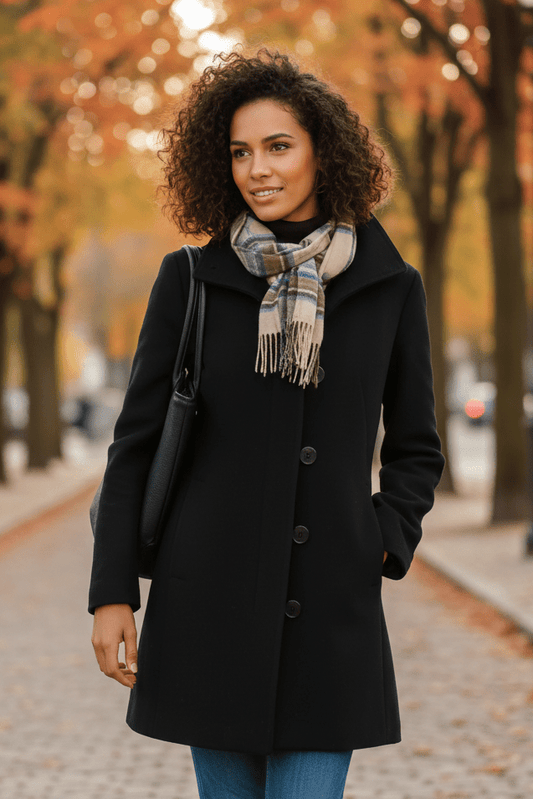 WINTERÉ – Classic Buttoned Winter Coat for Women with Timeless Comfort