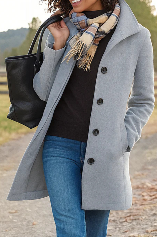 Charlotte Classic Buttoned Winter Coat for Women - Timeless, Comfortable Fit 5