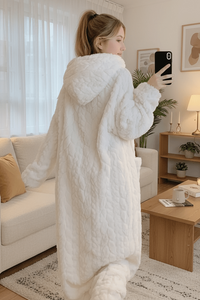 COZYHOOD – Warm Hooded Bathrobe for Women with Pockets