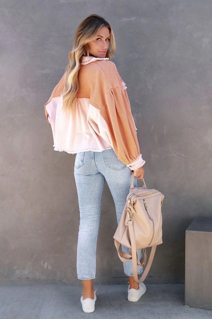 Chic Bohemian Women's Jacket - Soft Fabric, Relaxed Fit, Hip-Length Design 1