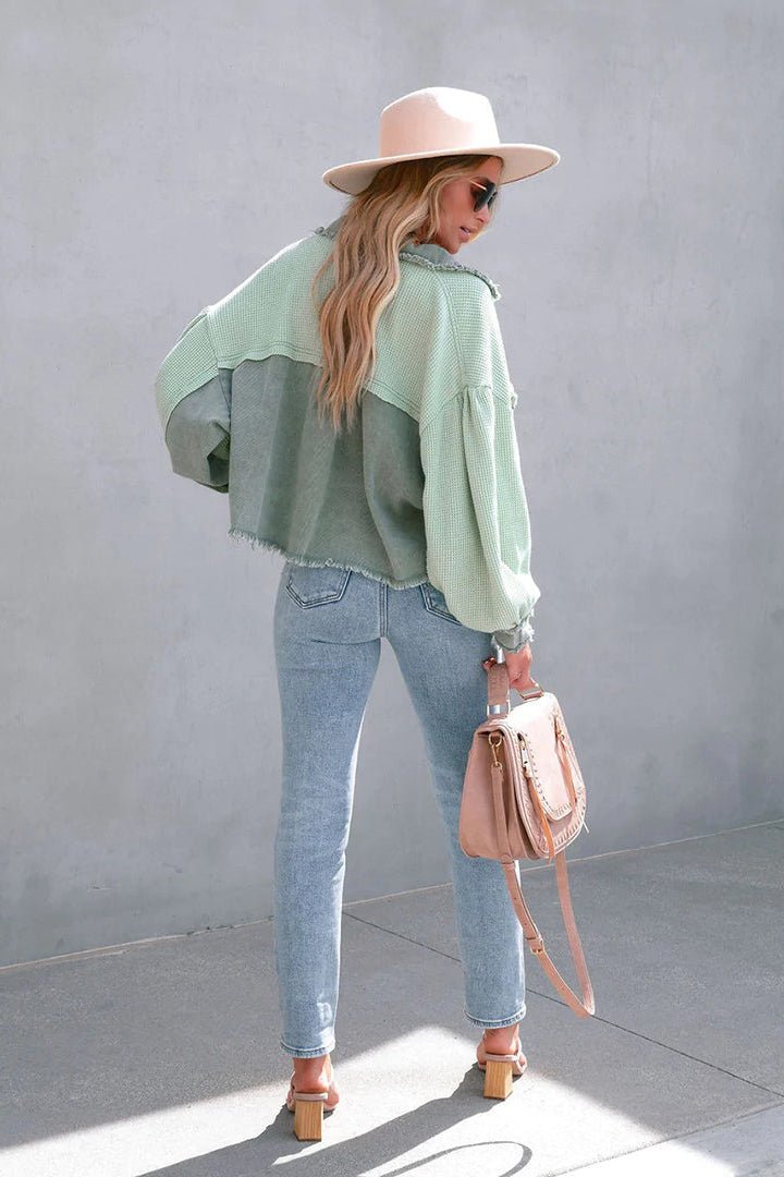 Chic Bohemian Women's Jacket - Soft Fabric, Relaxed Fit, Hip-Length Design 2