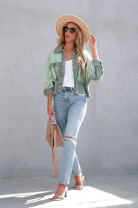 Chic Bohemian Women's Jacket - Soft Fabric, Relaxed Fit, Hip-Length Design 3