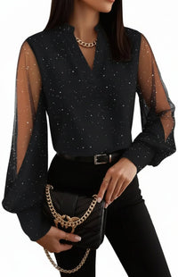 Chic V-Neck Blouse - Elegant Design with Comfortable Fit for Modern Women 0