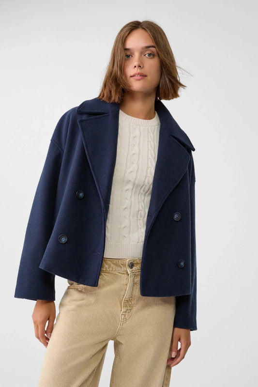 Chic Women's Jacket - Double-Breasted Short Trench for Everyday Style 5