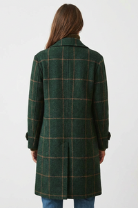 Chic Women's Lapel Plaid Tweed Coat - Tailored Fit for Smart Casual Style 1