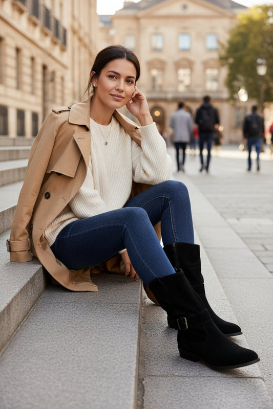 MÉLIA – Chic Women’s Short Brown Boots with Timeless Style