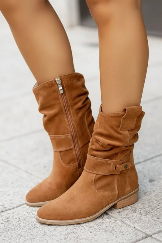 MÉLIA – Chic Women’s Short Brown Boots with Timeless Style