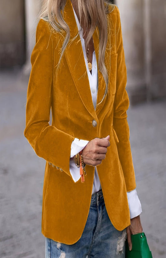 Classic Button-Up Casual Blazer for Women - Timeless Style and Comfort 5