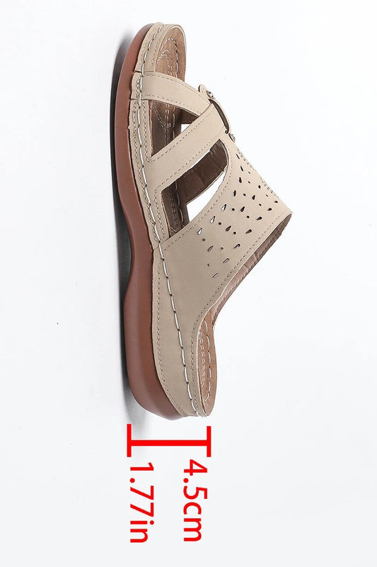 ComfortStep Women's Platform Sandals - Orthopedic Wedge for Retro Style & Support 4