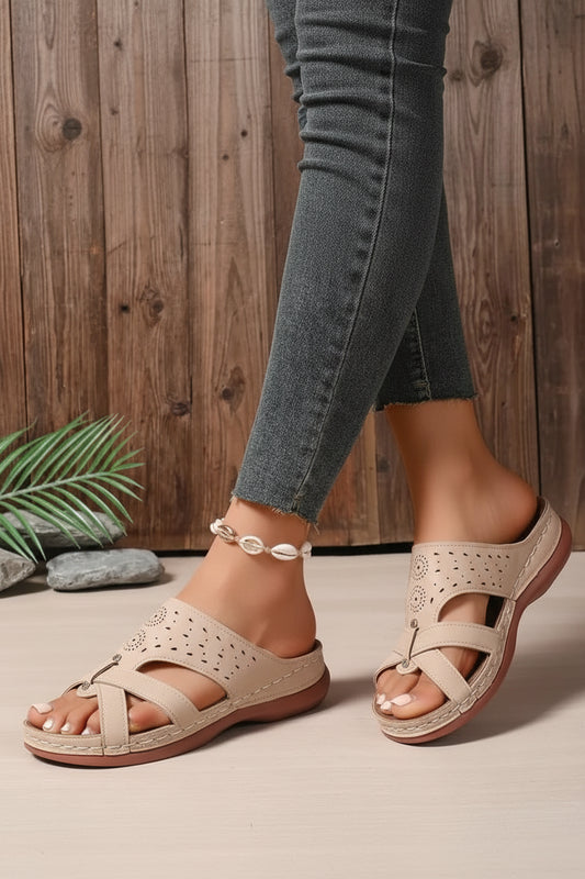 ComfortStep Women's Platform Sandals - Orthopedic Wedge for Retro Style & Support 6