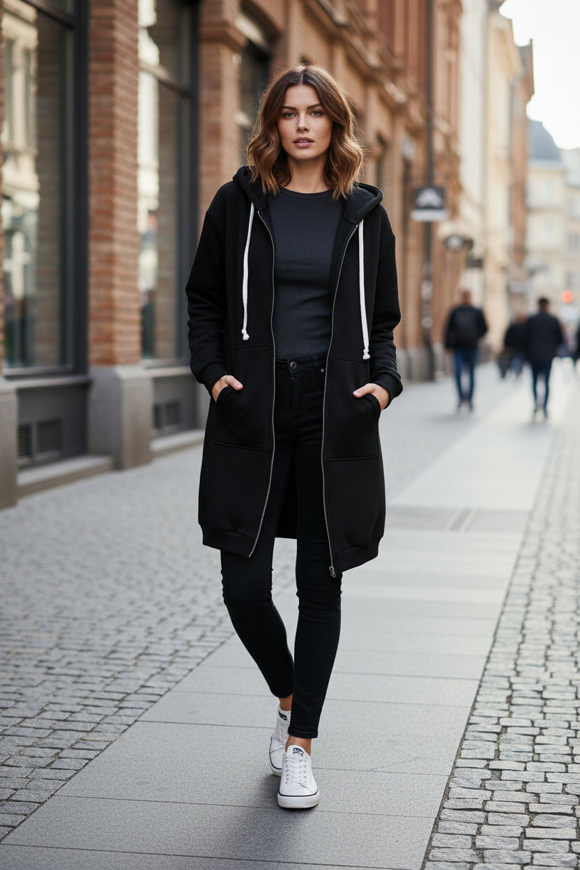 CozySoft - Longline Sweatshirt in Soft Fabric for Comfortable Fit & Modern Style 0
