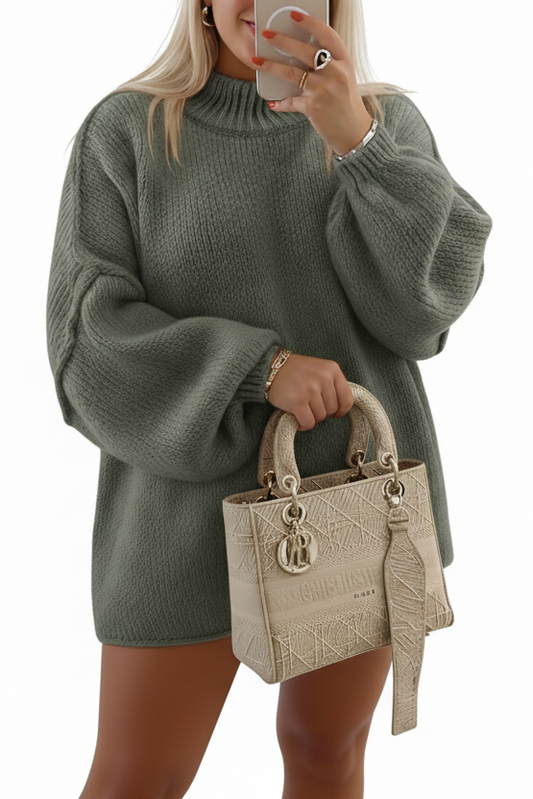 FLOUFF – Oversize Fluffy Knitted Sweater for Plus Sizes with Balloon Sleeves