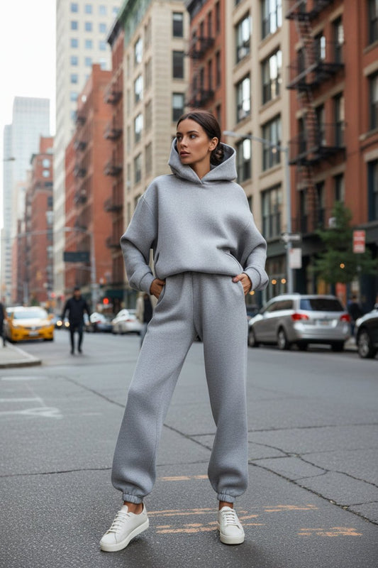 COMFYCOR – Relaxed Fit Hoodie & Sweatpants Set with Stylish Comfort