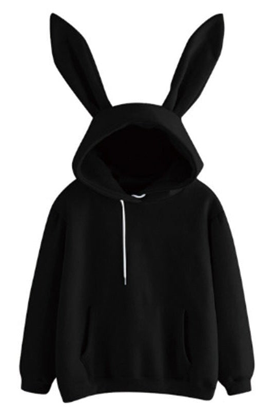 EARPOP – Cozy Women’s Casual Hoodie with Cute Rabbit Ear Accent