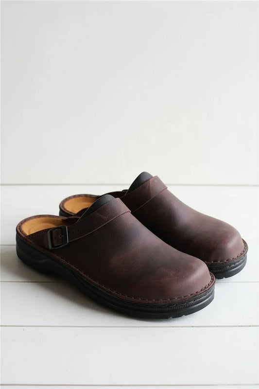 Eckhart - Orthopaedic Leather Slip-On Clogs for Ultimate Comfort and Support 5