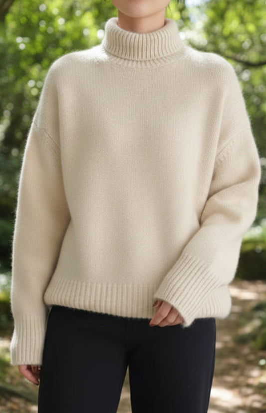 Elegant Cashmere Women's Turtleneck Sweater - Timeless Comfort & Style 0