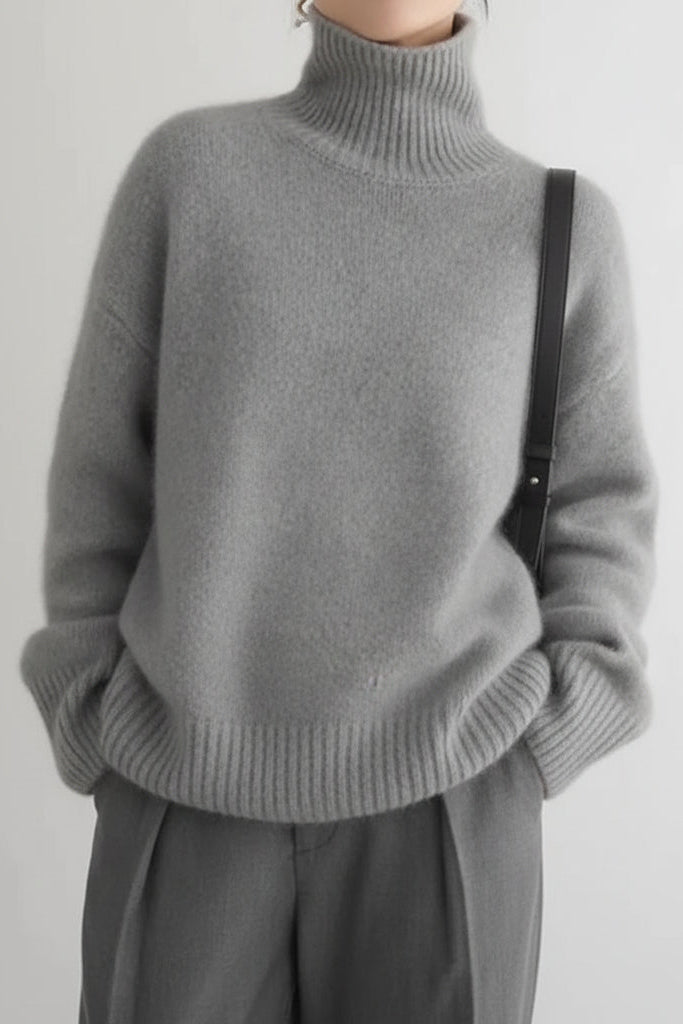 ELASTYLE – Women's Elegant Turtleneck Sweater for Modern Comfort