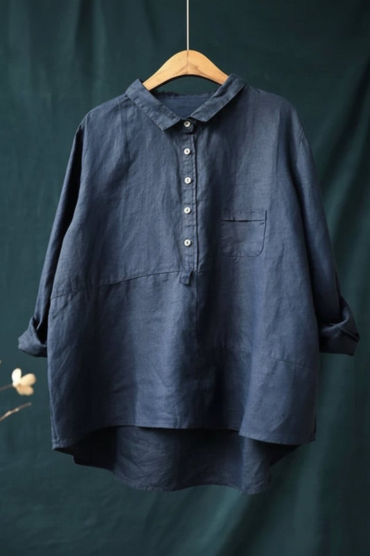 DAYLINA – Elegant Casual Blouse in Breathable Cotton with Relaxed Fit