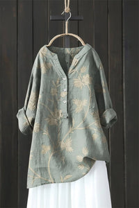 Elegant Floral Blouse - Soft Fabric, Comfortable Fit for Versatile Styling 1