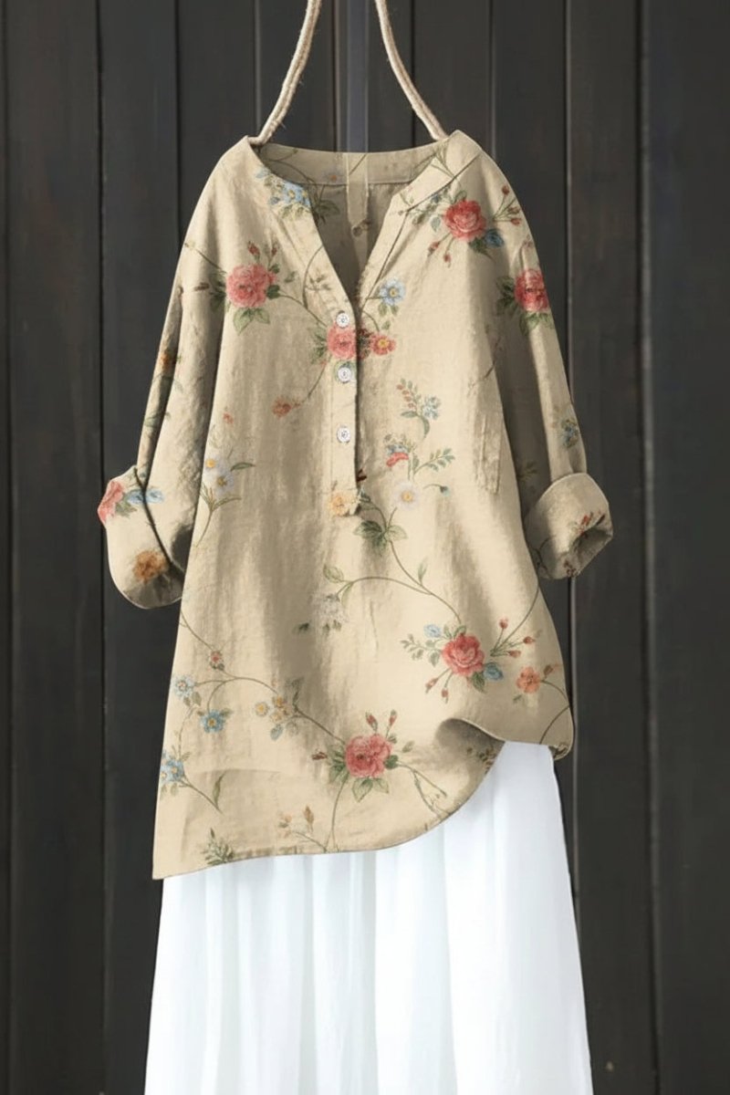 Elegant Floral Blouse - Soft Fabric, Comfortable Fit for Versatile Styling 2