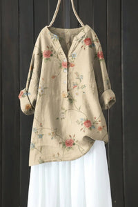 Elegant Floral Blouse - Soft Fabric, Comfortable Fit for Versatile Styling 2