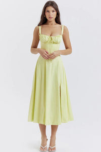 Elegant Midi Dress for Women - Corset Style with Lace Detail for Summer, Wedding Guest, Cocktail or Formal Events 4