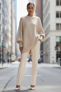 Elegant Oversized Knit Sweater for Women - Cozy Winter Essential 4